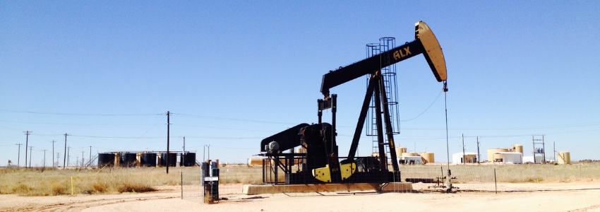 oil drill in arid environment